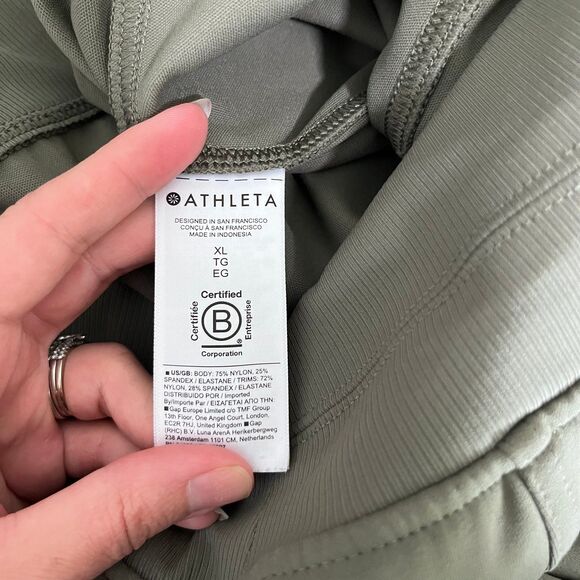 Athleta Venice High Rise Cargo Jogger Pants Moss Green XL - Picture 8 of 8